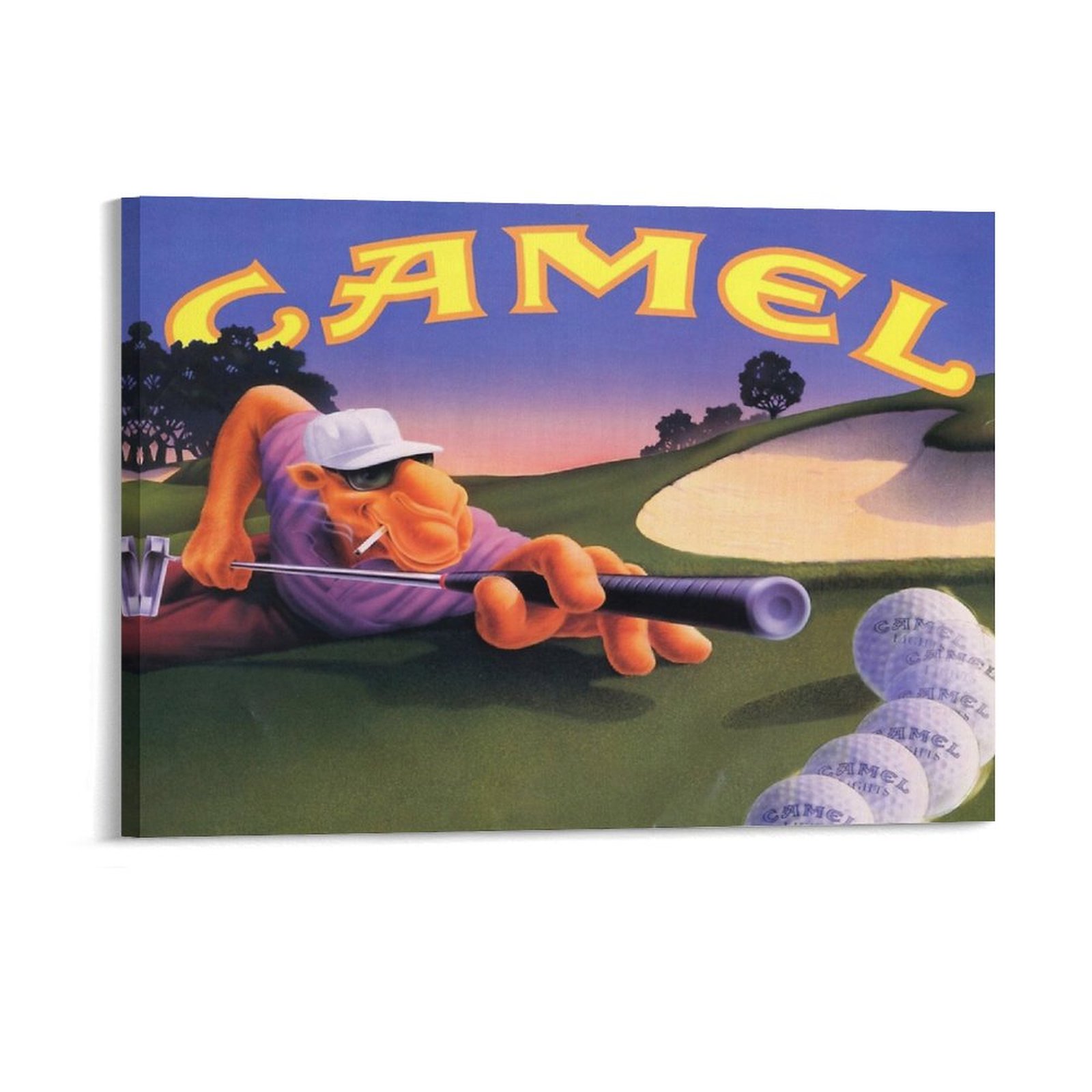 Art Print Framed - Vintage Joe Camel Roulette Pubblico Tela