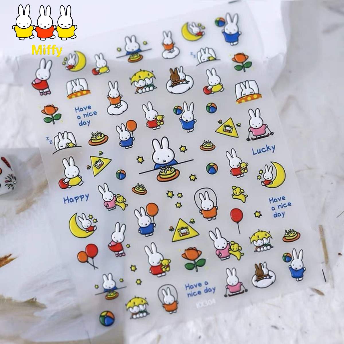 Anime Merchandise Nepal - Adesivi per nail art Anime Miffy
