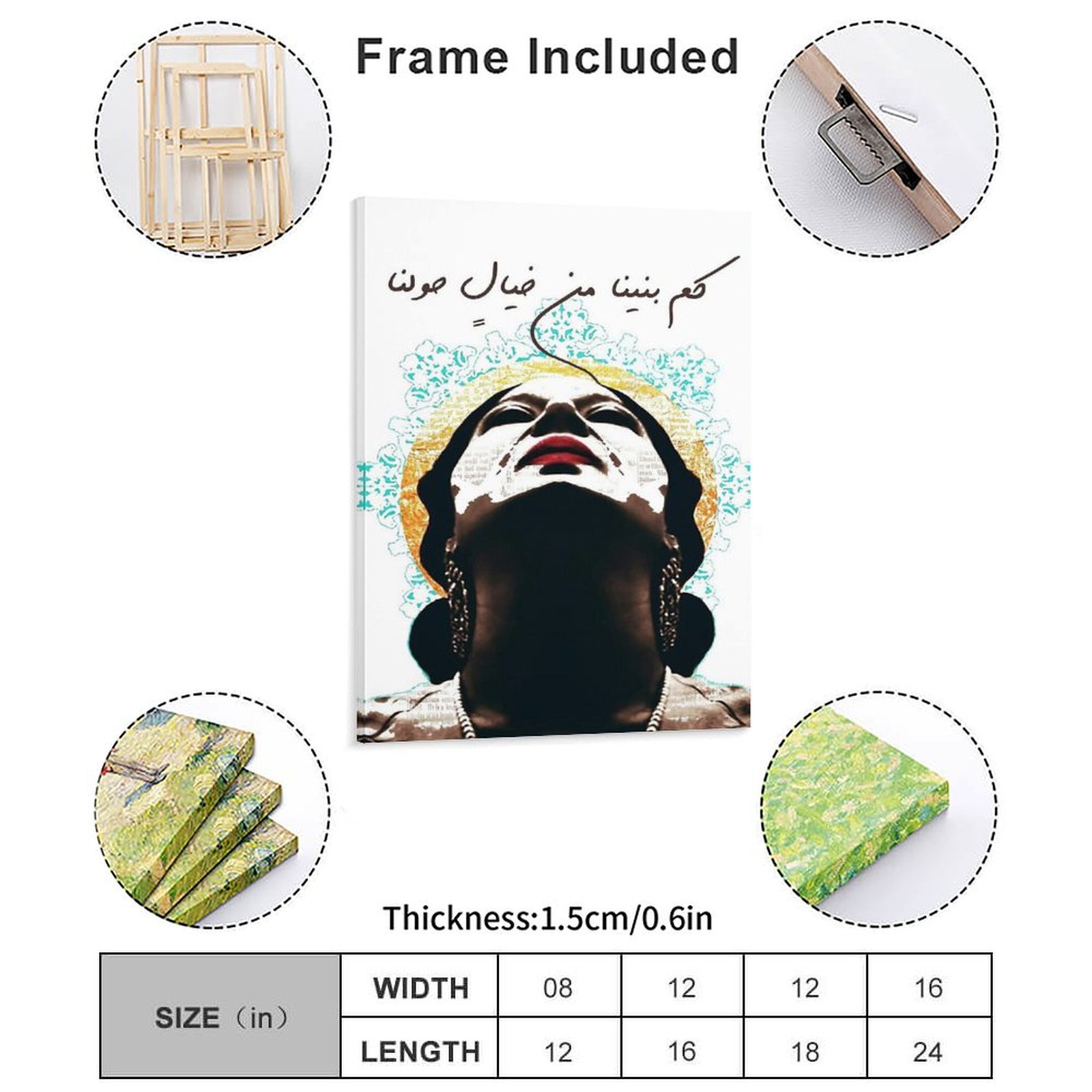 Umm Kulthum Pittura su tela Po - Art Print Framed recensione e prezzo