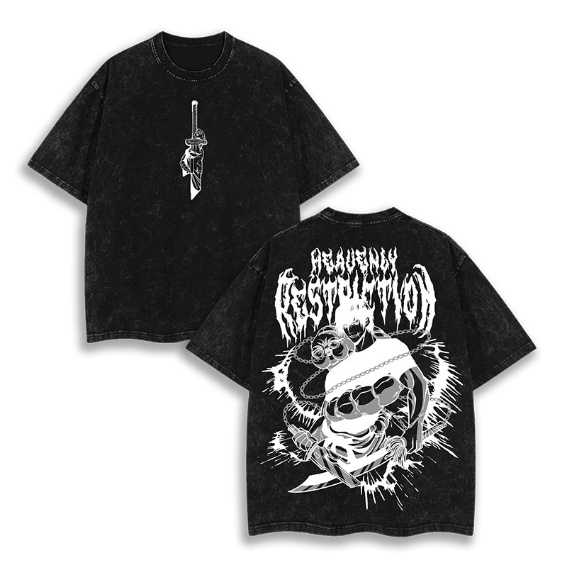 T-shirt lavata stampata con mo - Anime Merchandise Men recensione e prezzo